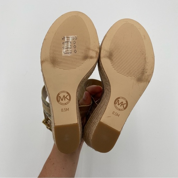 Michael Kors Strappy Leather Espardrille Wedges Summer Sandals Size 8.5 (NWOT) - Picture 8 of 8